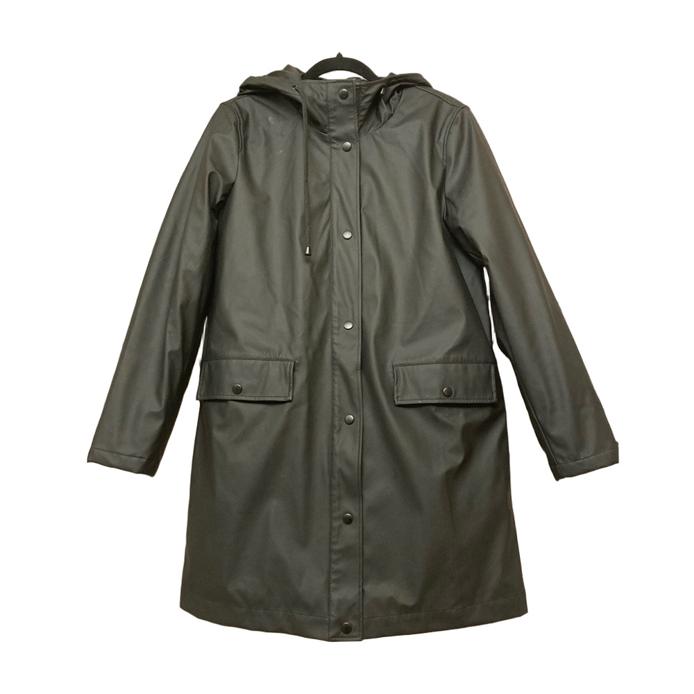 Vero Moda Black Hooded Rain Coat